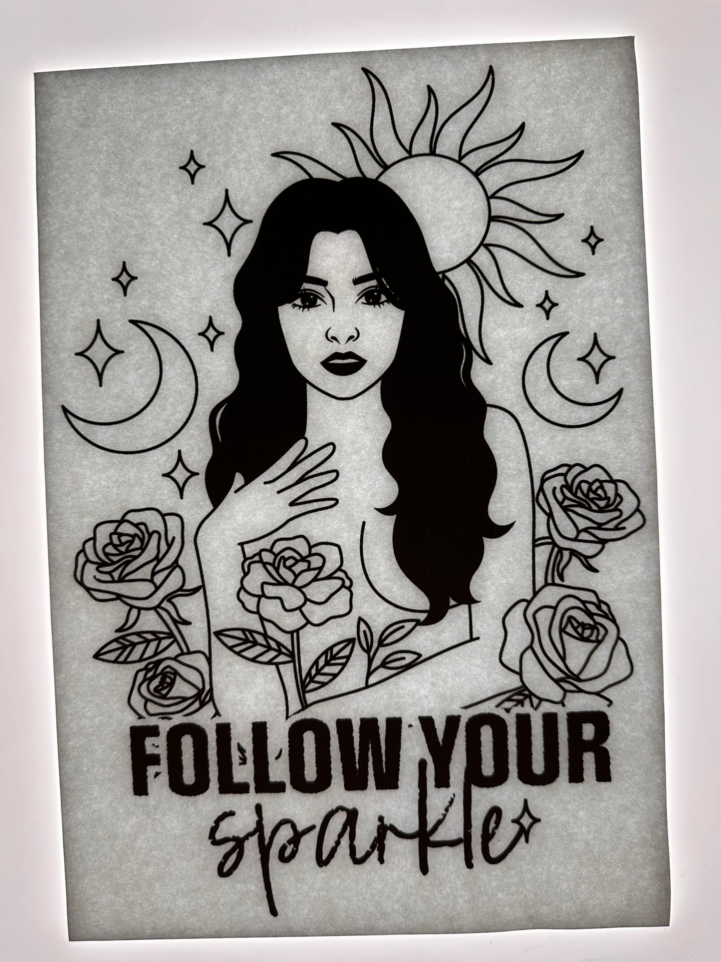 FOLLOW YOUR SPARKLE TRANSFER (BLACK)