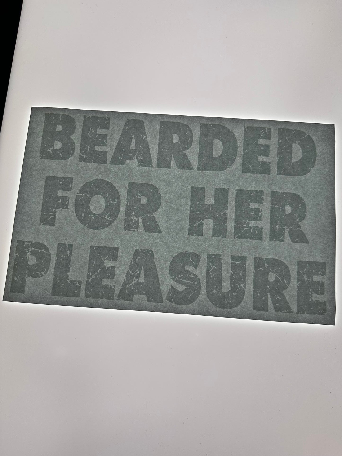 BEARDED FOR HER PLEASURE TRANSFER (WHITE)