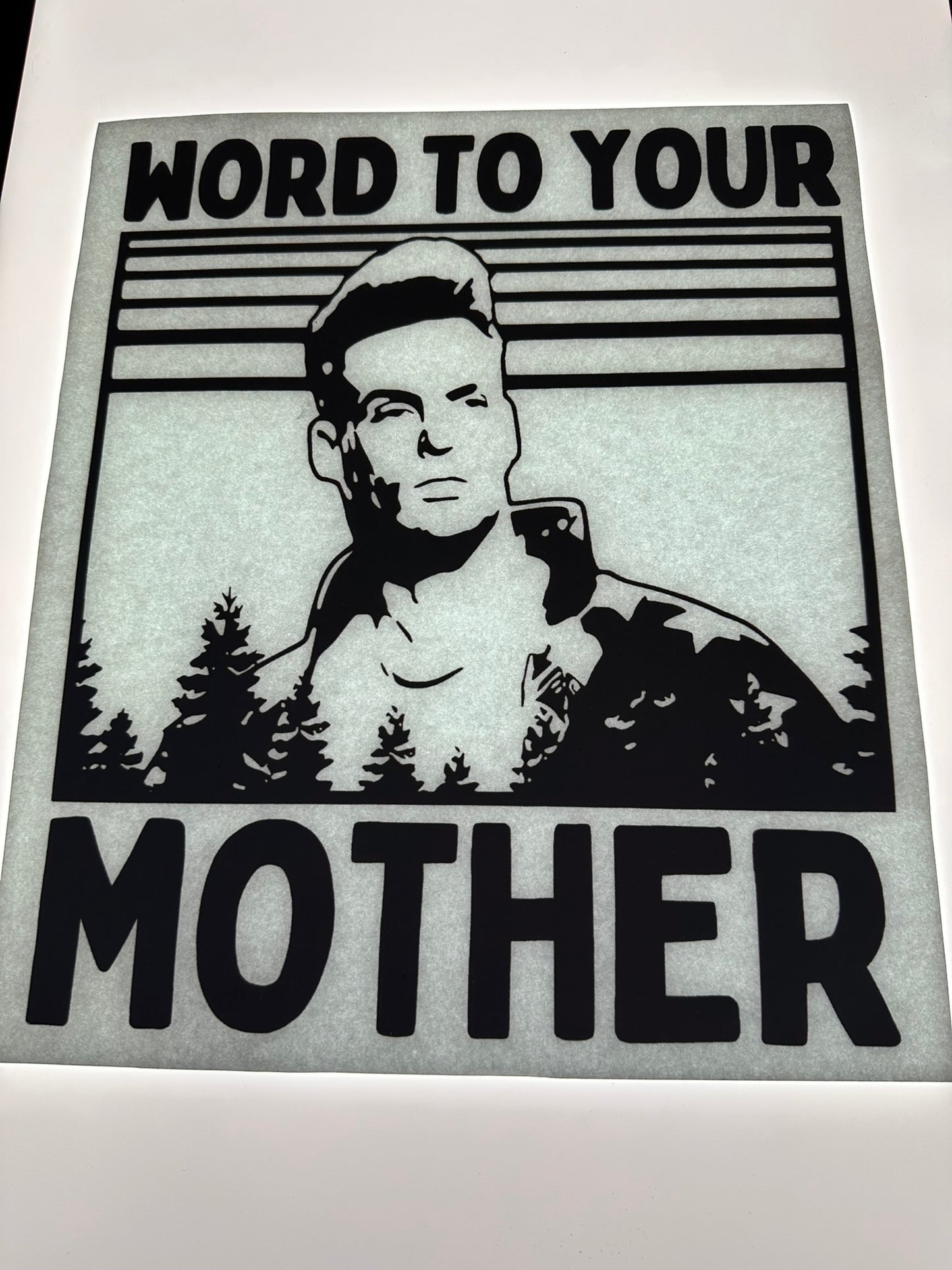 WORD TO YOUR MOTHER TRANSFER (BLACK)