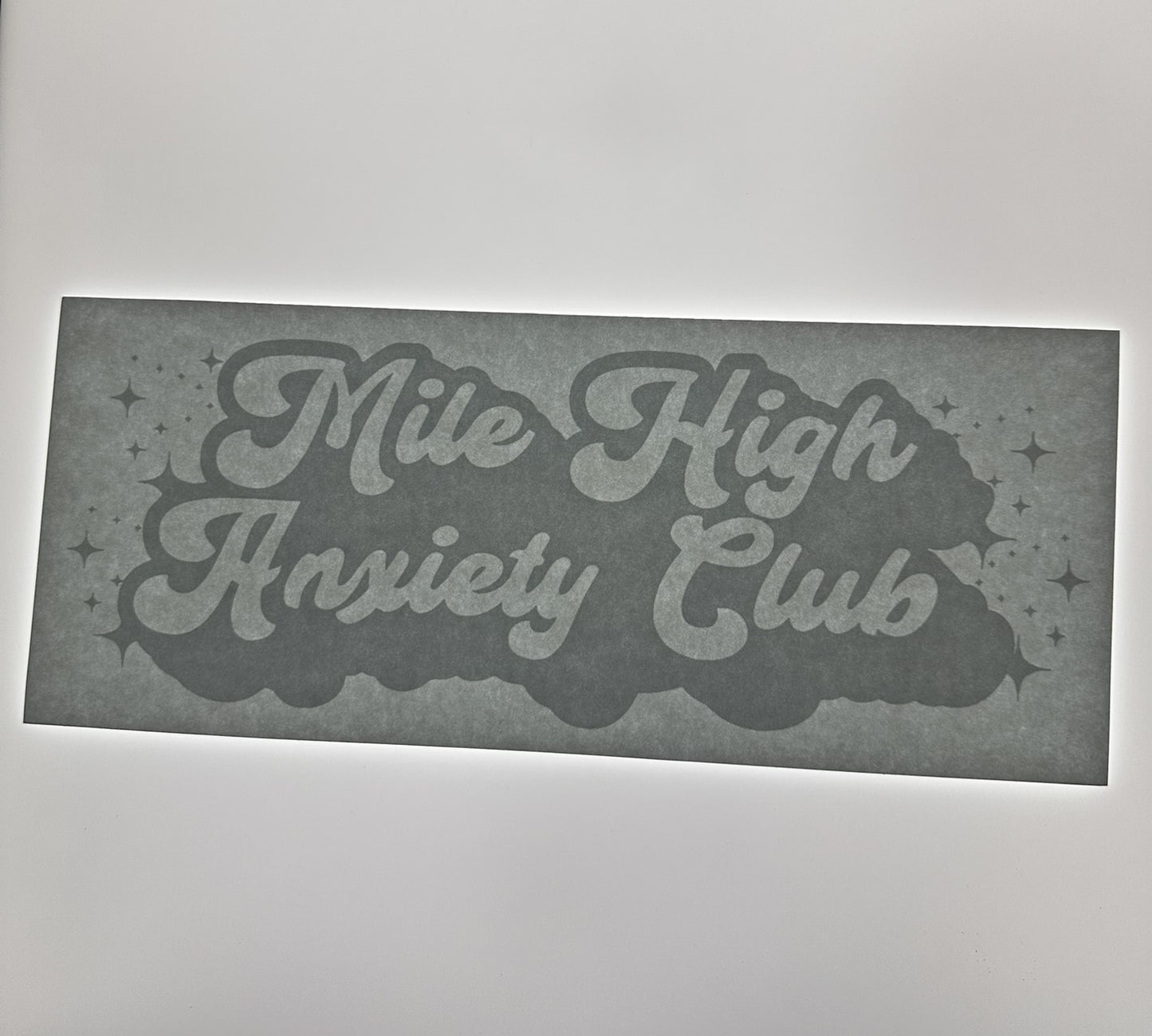 MILE HIGH ANXIETY CLUB TRANSFER (WHITE)