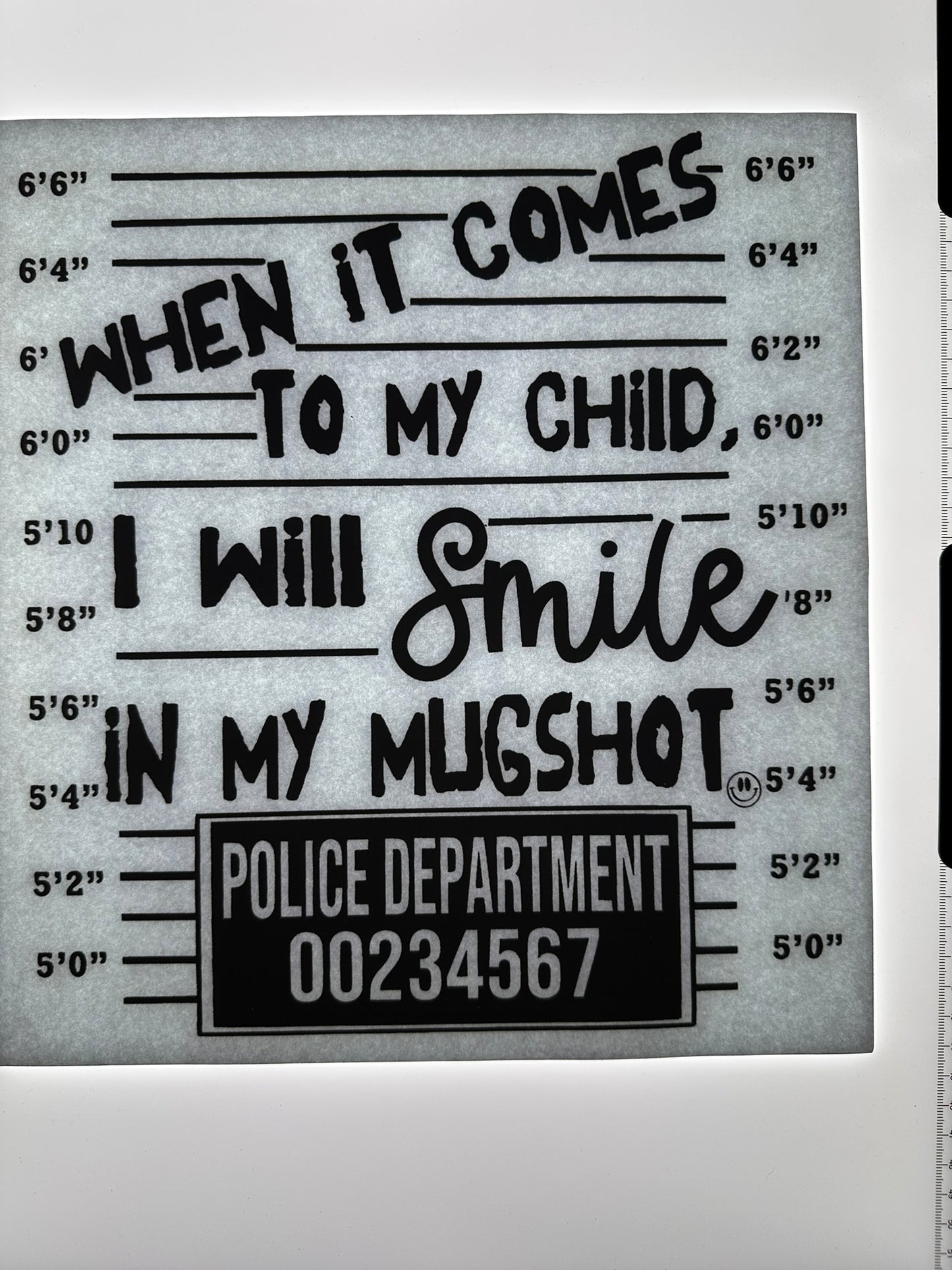 I WILL SMILE IN MY MUGSHOT (BLACK)