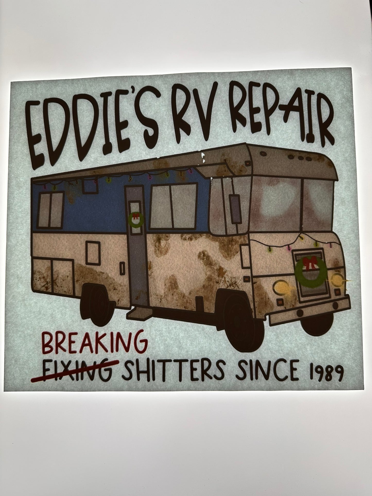 EDDIE'S RV REPAIR TRANSFER (MULTICOLORED)