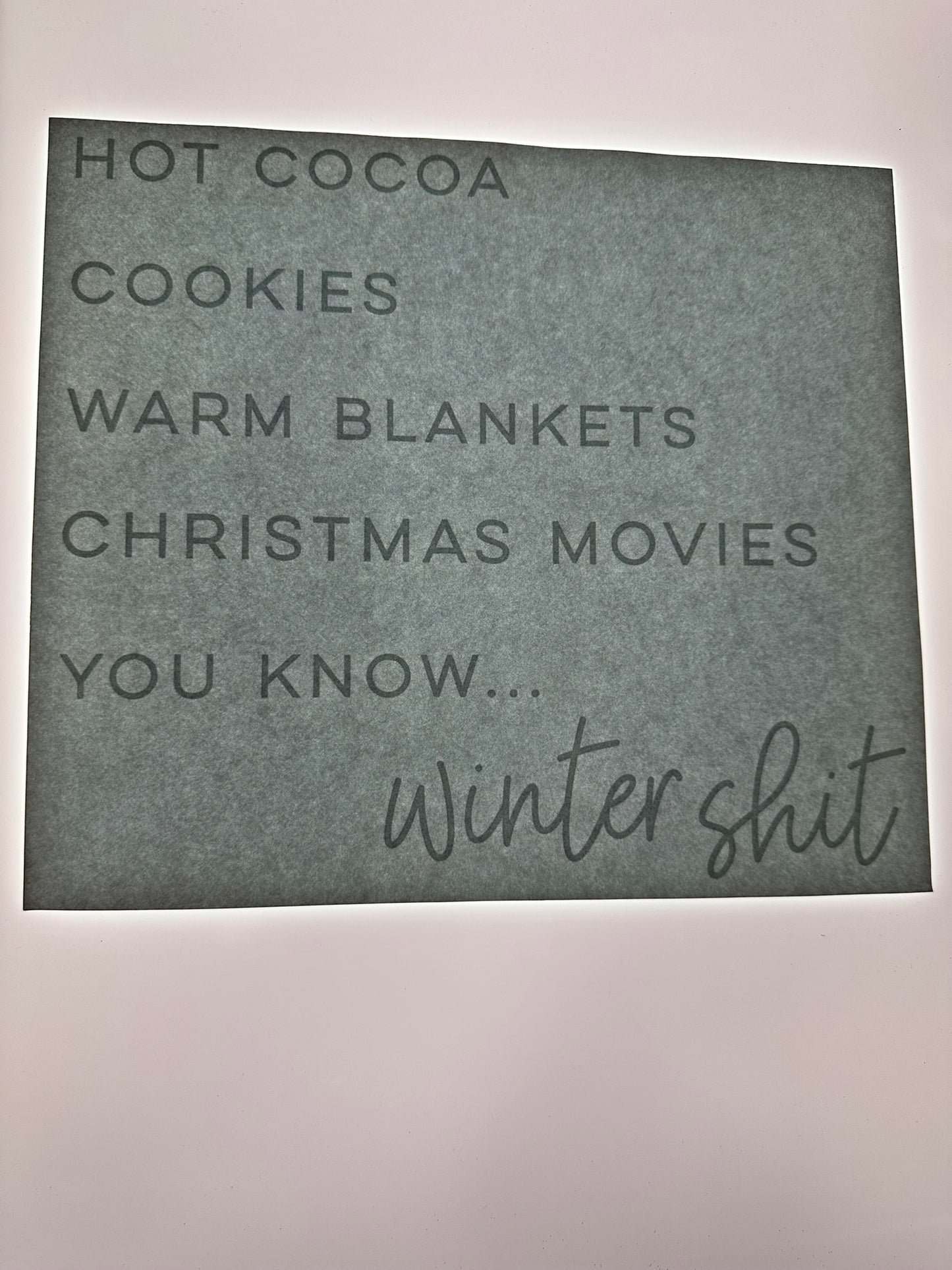 WINTER SHIT TRANSFER (WHITE)