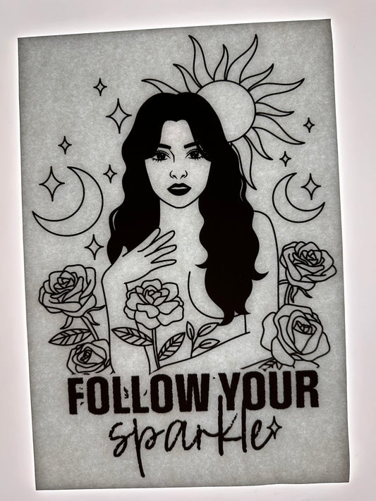 FOLLOW YOUR SPARKLE TRANSFER (BLACK)