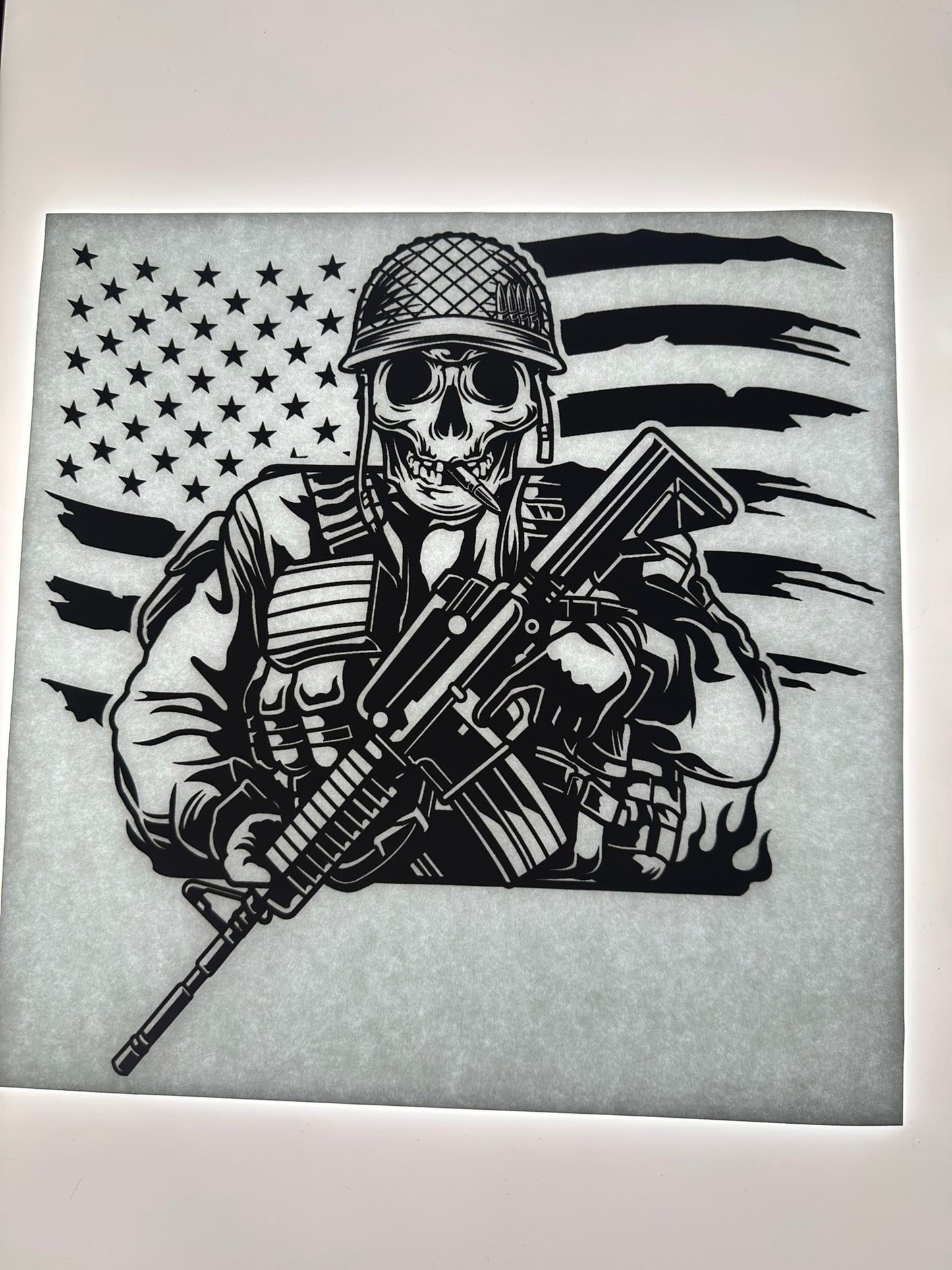 SKELETON SOLDIER TRANSFER (BLACK)