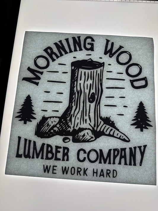 MORNING WOOD LUMBER COMPANY TRANSFER (BLACK)