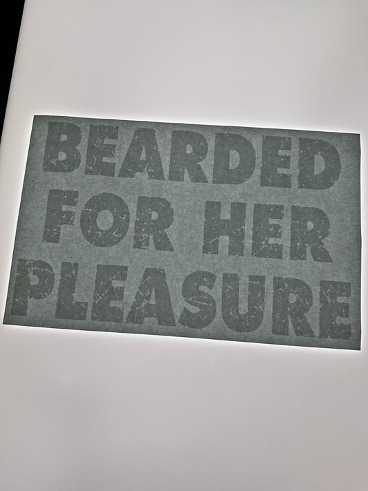 BEARDED FOR HER PLEASURE TRANSFER (WHITE)