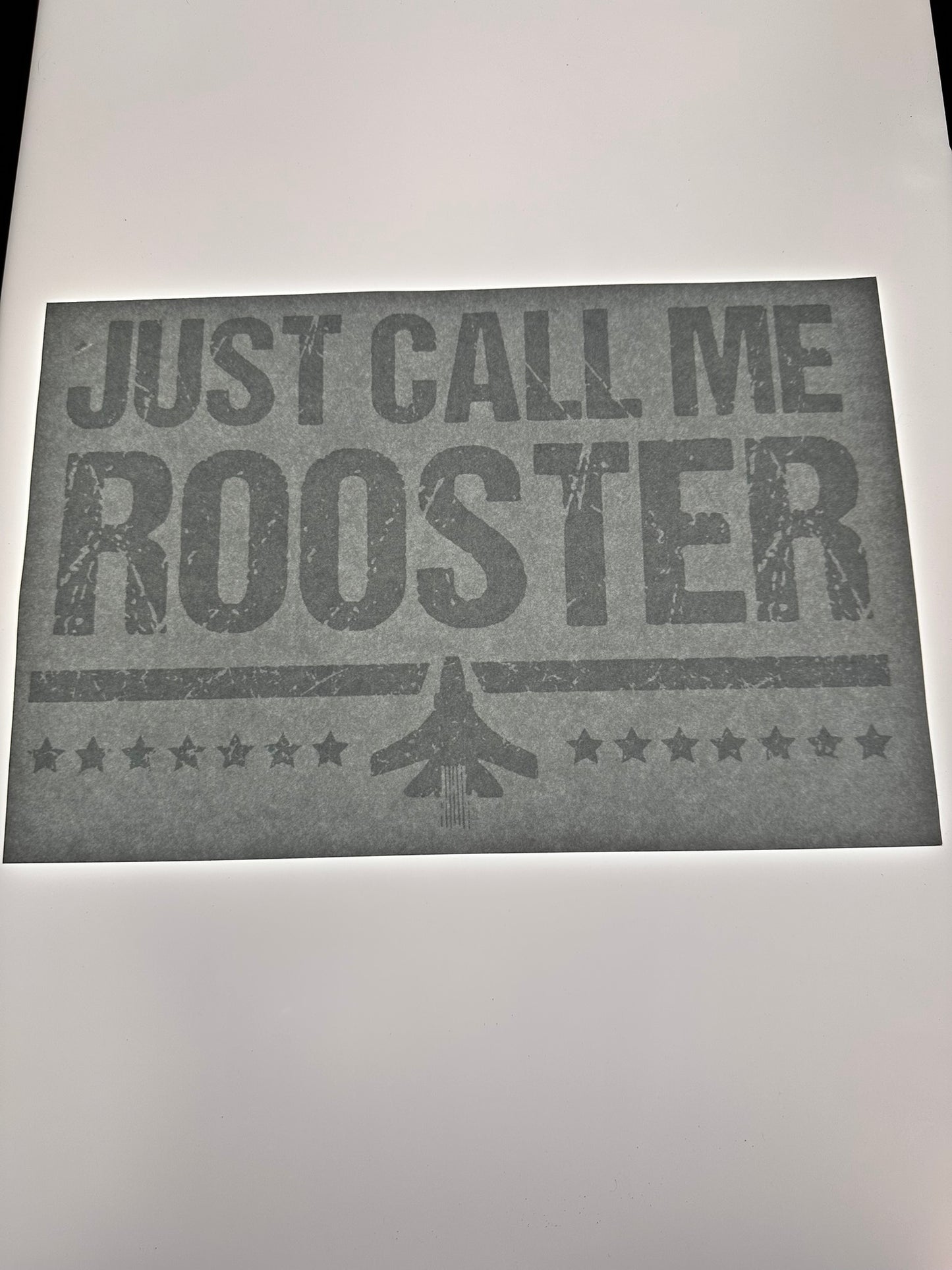 JUST CALL ME ROOSTER TRANSFER (WHITE)