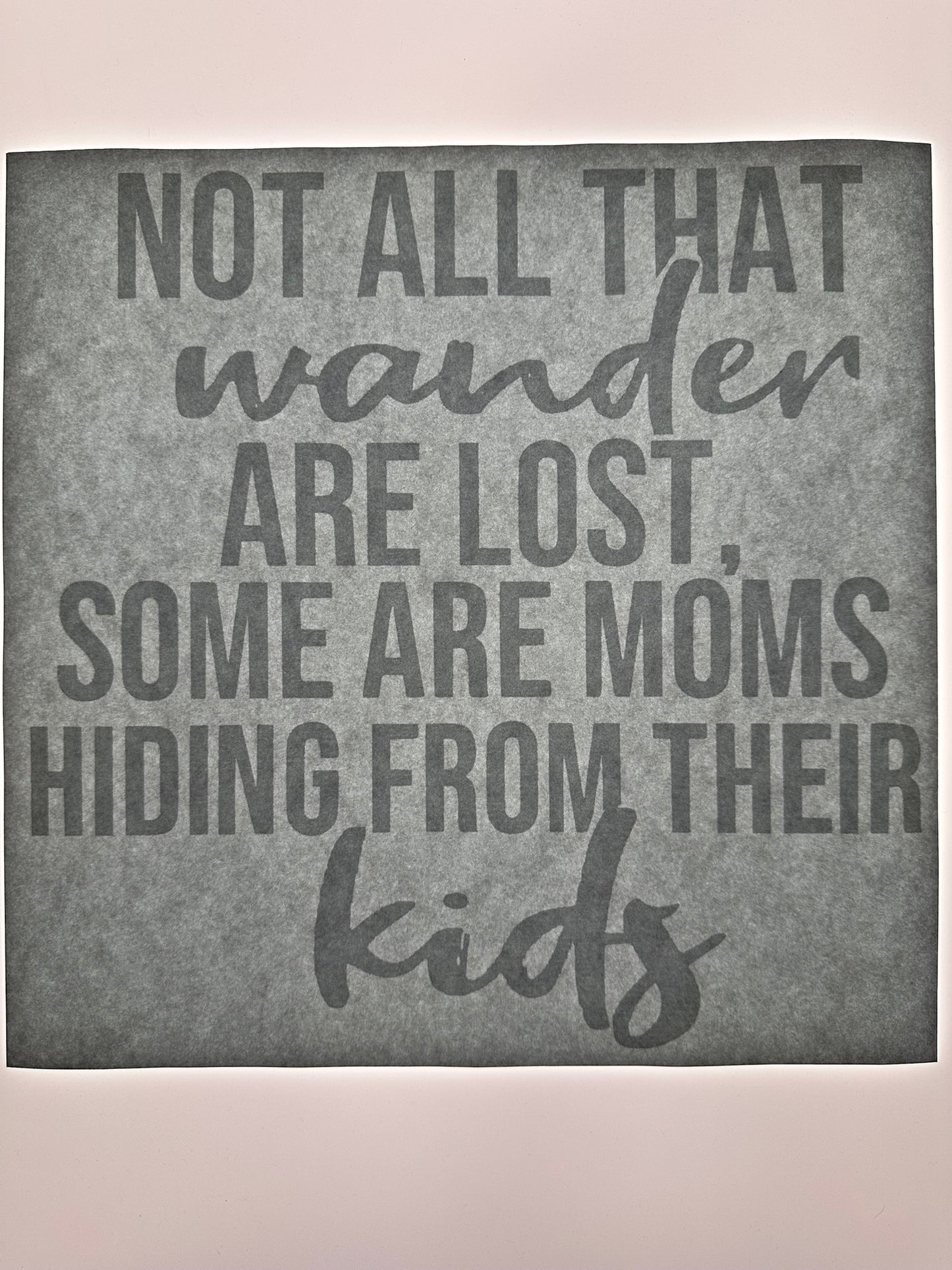 HIDING FROM THEIR KIDS TRANSFER (WHITE)