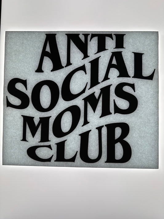 ANTI SOCIAL MOMS CLUB TRANSFER (BLACK)