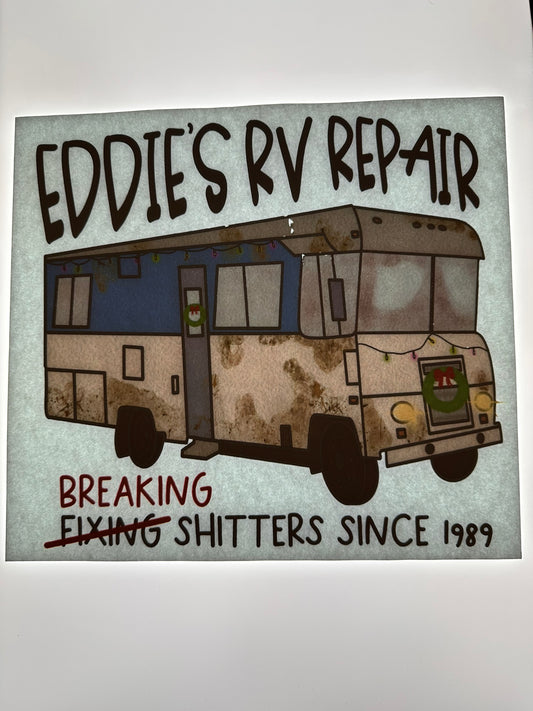 EDDIE'S RV REPAIR TRANSFER (MULTICOLORED)