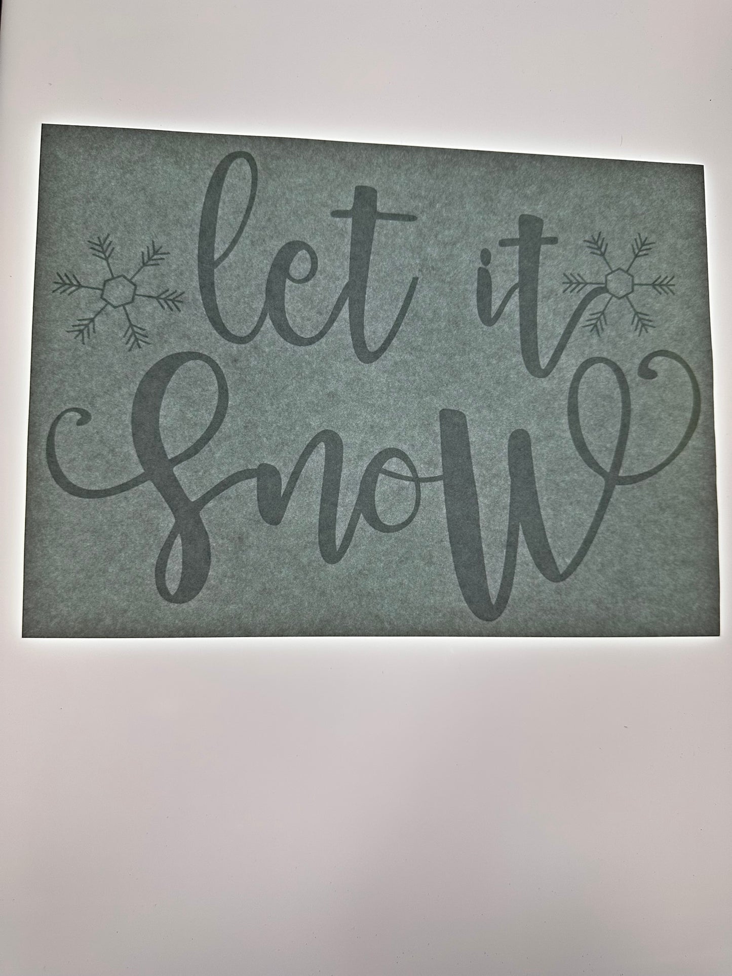 LET IT SNOW TRANSFER (WHITE)