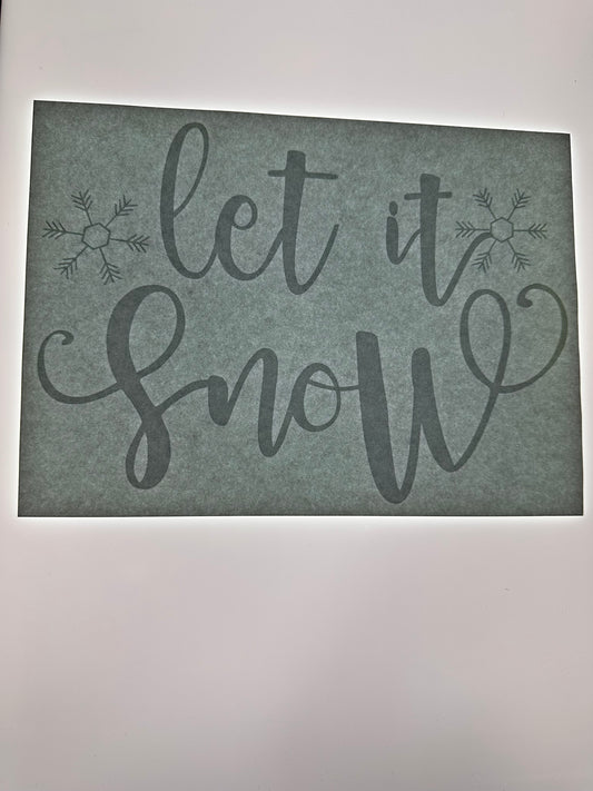 LET IT SNOW TRANSFER (WHITE)