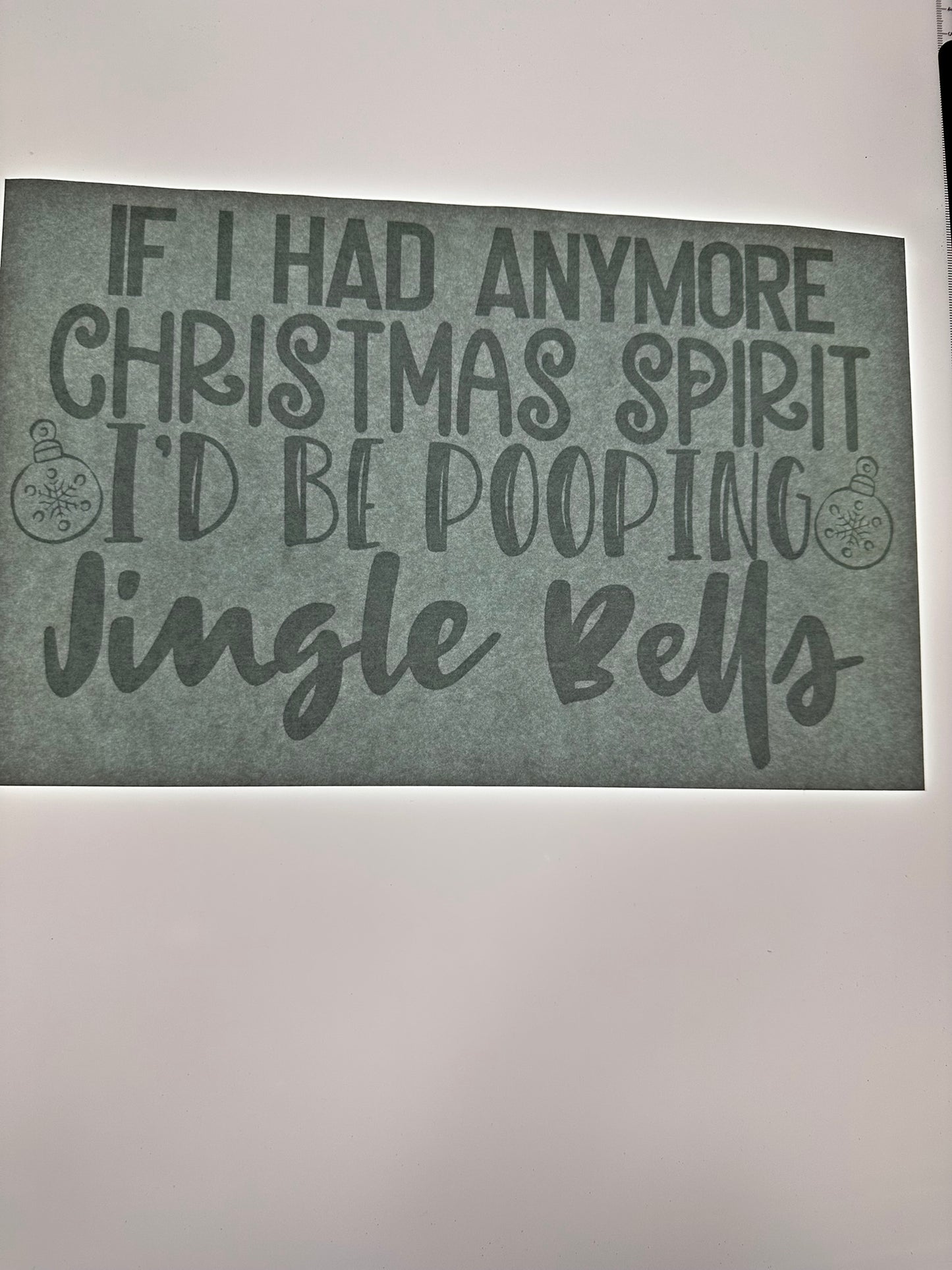 POOPING JINGLE BELLS TRANSFER (WHITE)